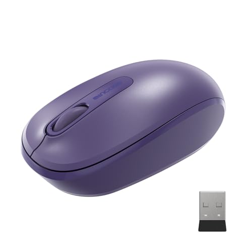 Incase Wireless Mobile Mouse 1850 – Designed by Microsoft – Compact, Comfortable, Right/Left Hand Use, 6-Month Battery Life, Nano Transceiver, Works with Mac/Windows 8/10/11 (Purple) - color: Purple