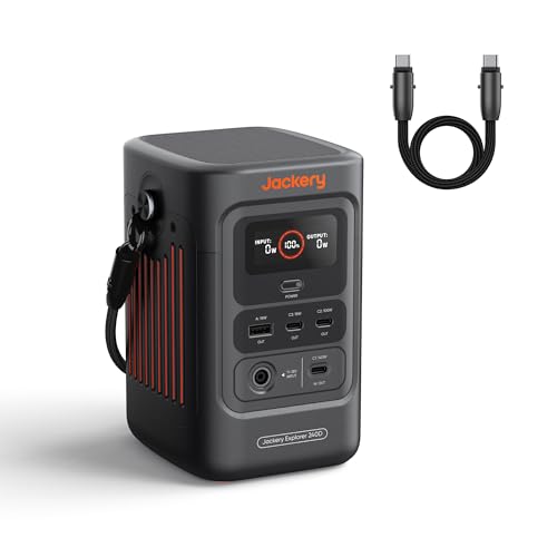 Jackery Explorer 240D Power Bank (80,000mAh), LiFePO4 Battery 256Wh Portable Power Station, USB-C Cable Included,200W DC Output,1-Hour Fast Charging, Compact for Outdoor Camping, Travel, Emergencies - style: Explorer 240D