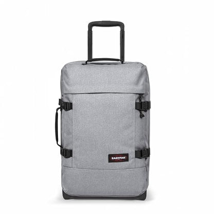 Eastpak Tranverz S – 42L Large Wheeled Luggage with Dual Compartments, TSA Lock, Compression Straps & Smooth-Wheeling System, Sunday Grey - color: Sunday Grey, size: 42 Liter Carry On