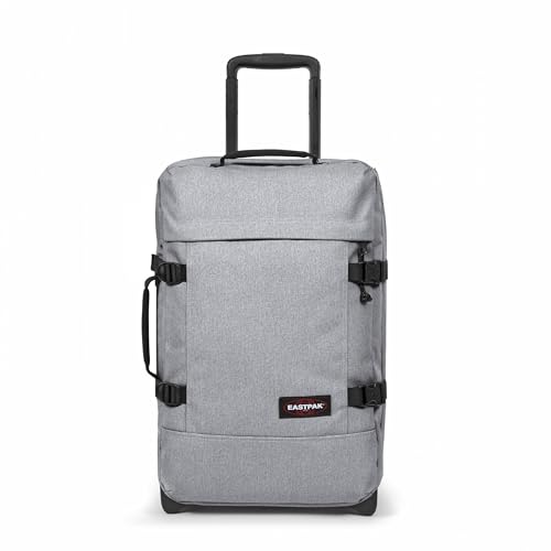 Eastpak Tranverz S – 42L Large Wheeled Luggage with Dual Compartments, TSA Lock, Compression Straps & Smooth-Wheeling System, Sunday Grey - color: Sunday Grey, size: 42 Liter Carry On