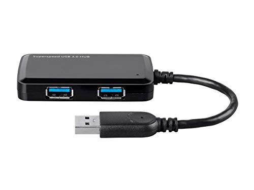 Monoprice Mini 4-Port USB 3.0 Travel Hub - Up to 5.0Gbps, Plug-and-Play, Black - style: 4x1