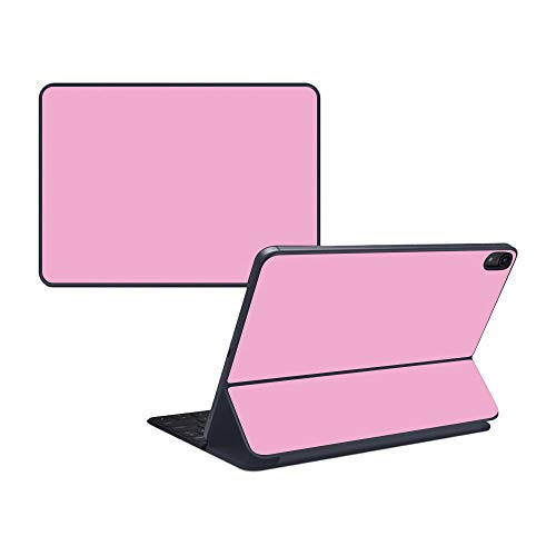 MightySkins Skin Compatible with Apple iPad Pro Smart Keyboard 11" (2018) - Solid Pink - Protective, Durable and Unique Vinyl Decal wrap Cover - Easy to Apply and Change Styles - Made in The USA