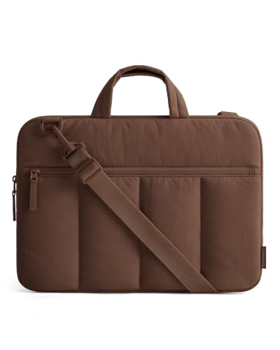 BAGSMART 15.6 Inch Laptop Sleeve with Handle Slim Protective Case for Women | Laptop Bag with Strap for Work Business Trip College Compatible with M5 MacBook Pro 16, HP, Dell, Lenovo, ASUS - color: Coffee Brown, size: 15.6 inch