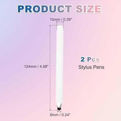 PATIKIL 2Pcs Stylus Pens for Touch Screen, High Sensitivity Universal Pen Capacitive Digital Pens Touchscreen Stylus for Phone Tablets Laptop Touch Screen Devices, White - color: White