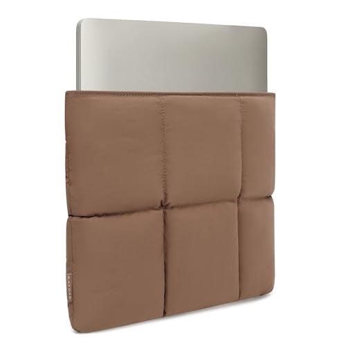 Puffy Laptop Sleeve 13 Inch 14 inch, Brown | Pillow Shape Laptop Sleeve, Compatible MacBook Pro 13inch 14 Inch M4 M5 Pro/Max, MacBook Air M1 M2 M3 2026, MacBook Neo - color: Brown, size: For 13"-14" MBA/MAP M4 M3 M2 M1