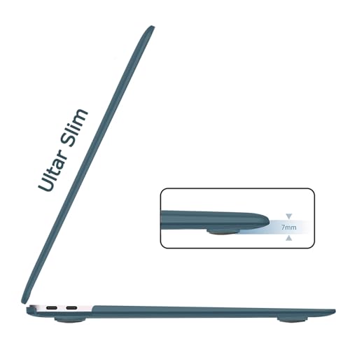 B BELK Compatible with MacBook Air 13 inch Case M1 2022 2021 2020 2019 2018 A2337 A2179 A1932, Matte Plastic Hard Shell+ Keyboard Cover+Screen Protector for MacBook Air 13.3 inch Case, Deep Teal - color: Deep Teal