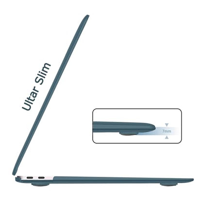 B BELK Compatible with MacBook Air 13 inch Case M1 2022 2021 2020 2019 2018 A2337 A2179 A1932, Matte Plastic Hard Shell+ Keyboard Cover+Screen Protector for MacBook Air 13.3 inch Case, Deep Teal - color: Deep Teal