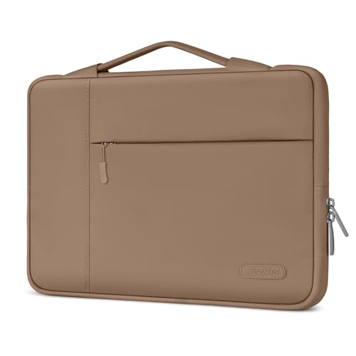 MOSISO Laptop Case 13.3 inch, 13-13.3 inch Laptop Sleeve with Handle Compatible with MacBook Air/Pro 13/Pro 14 M5 M4 M3 M2 M1,HP Dell ASUS Lenovo, Polyester Multifunctional Computer Bag, Brown - color: Brown, size: 13.3 inch