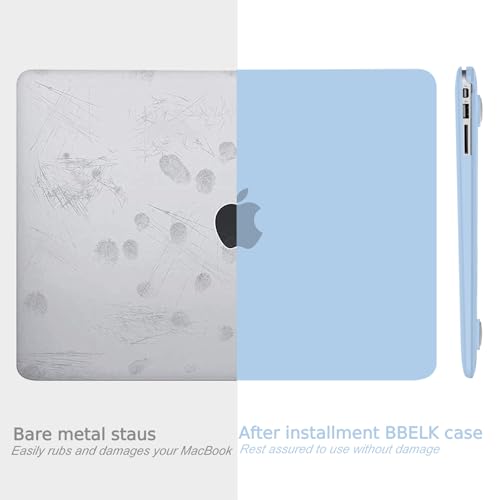 B BELK Compatible with MacBook Air 13 inch Case 2010-2017 Model A1466 A1369 | Matte Plastic Laptop Hard Shell Case for Old MacBook Air 13.3 inch with Keyboard Cover & Screen Protector, Blue - color: Blue