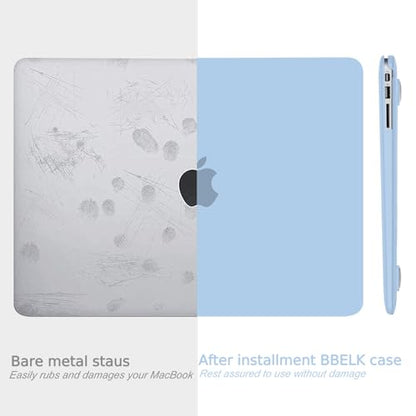 B BELK Compatible with MacBook Air 13 inch Case 2010-2017 Model A1466 A1369 | Matte Plastic Laptop Hard Shell Case for Old MacBook Air 13.3 inch with Keyboard Cover & Screen Protector, Blue - color: Blue