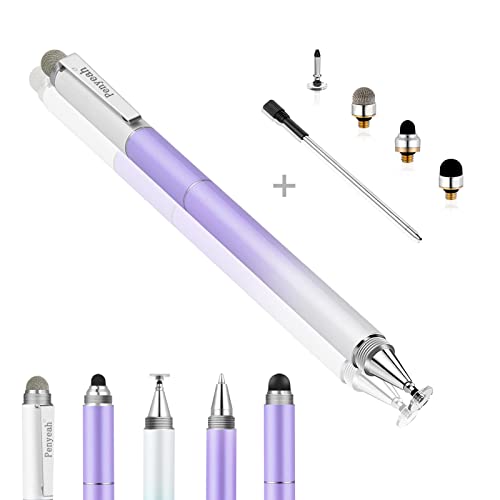 Stylus Pen for Touchscreen 4 in 1, Grab & Go Universal Stylus-Dream Purple | For Nintendo Switch/iPhone/iPad/Android/E-Book Reader Devices, Jot Notes/Edit Photos/Sketch Artwork/Navigate Effortlessly - color: gradient purple