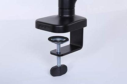 Dual Monitor Arm Desk Mount – Adjustable Height Gas Spring – VESA Mount with C Clamp & Mounting Base – Computer Monitor Stand for Screen up to 32 inch – Holds up to 20 lbs., Black (DMM-24) - size: Dual Arm