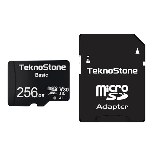 256GB Basic MicroSDXC TF Memory Card with Adapter 1 Pack | 90MB/s Read 50MB/s Write UHS-I C10 U3 V30 A1 for DJI Insta360 Dash Security Cameras Drone Console Tablet Phone - size: Basic 256GB