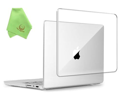 UESWILL Case Compatible with 2021-2026 MacBook Pro 14 inch Case M5 M4 M3 M2 M1 Pro Max Chip & Touch ID, Glossy Crystal Hard Shell Protective Cover, Transparent - color: Crystal Clear, size: MacBook Pro 14" (M1 M2 M3 M4 M5)