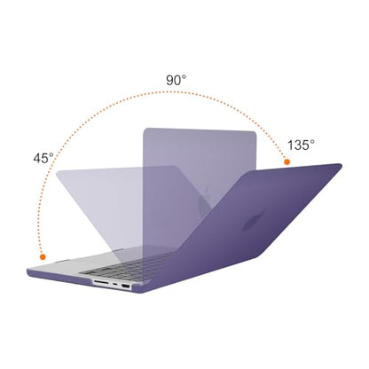 MOSISO Compatible with MacBook Pro 14 inch Case M5 2026 M4 2025 M3 M2 M1 2024-2021 A3427 A3426 A3434 A3112 A3185 A3401 A2918 A2992 A2779 A2442,Hard Case&Keyboard Skin&ScreenFilm&Pouch, Imperial Purple - color: Imperial Purple