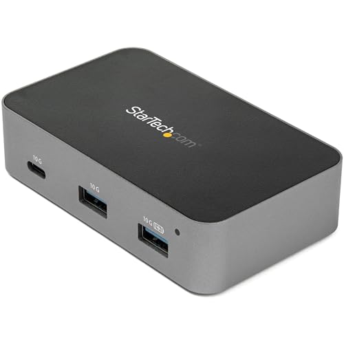StarTech 3-Port USB-C Hub with GbE, 10Gbps, TAA, Wake-on-LAN (HB31C2A1CGS) | 2x USB-A, 1x USB-C, Gigabit Ethernet RJ45, VLAN tagging, 9K jumbo frames, BC 1.2 phone fast charge, 24W - style: 3 Port |2x USB-A & 1x USB-C