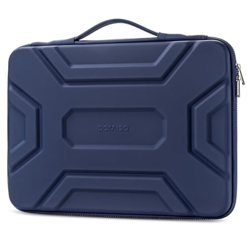 DOMISO 17 inch Laptop Sleeve with Handle, Shockproof and Waterproof EVA Protective Laptop case, Laptop Sleeves for 17.3" HP Dell Asus Laptop, Dark Blue - color: Dark Blue, size: 17.3 inch
