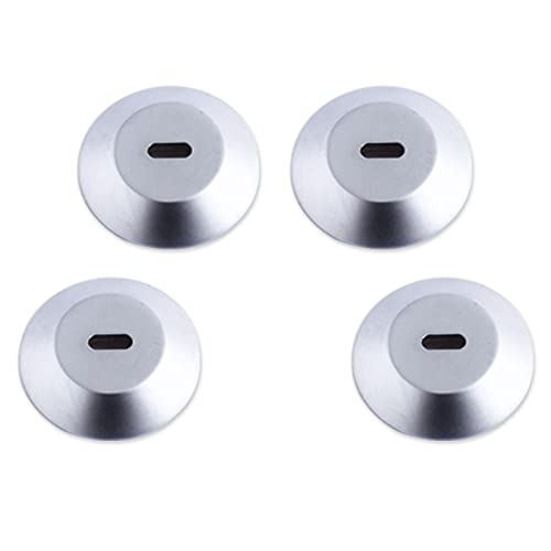 Adhesive Security Plate with Slot for Cables to Lock Down Laptops, Tablets, Monitors and Other Devices (4Pcs Silver) - color: Round silver 4Pcs