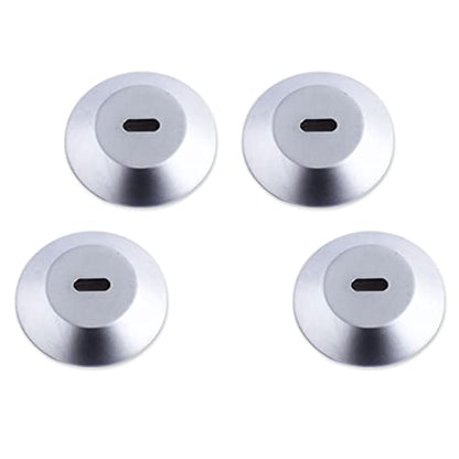 Adhesive Security Plate with Slot for Cables to Lock Down Laptops, Tablets, Monitors and Other Devices (4Pcs Silver) - color: Round silver 4Pcs