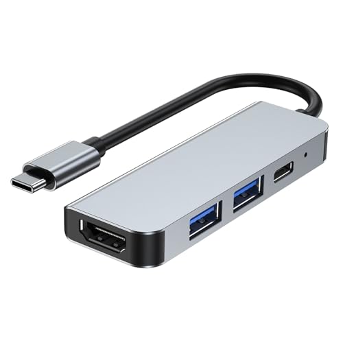 4-in-1 Type-C Hub, Type-C to HDTV Adapter, Supports 4K UHD TV, PD 100W Power Delivery, Compatible with USB 3.0 and USB 2.0, HDTV Dock - size: 4in1