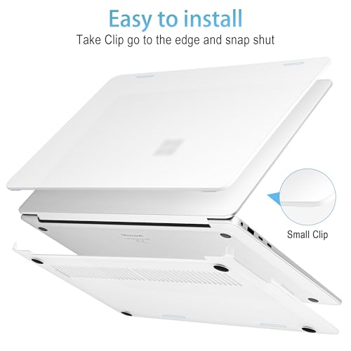 Mektron Matte Case for 13.8" Microsoft Surface Laptop 8 2026 Fits Surface Laptop 13.8 Inch 7 2024 Cover (Model: 2036),Keyboard Cover +Screen Protector +Dust Plugs, Matte White - color: Matte White