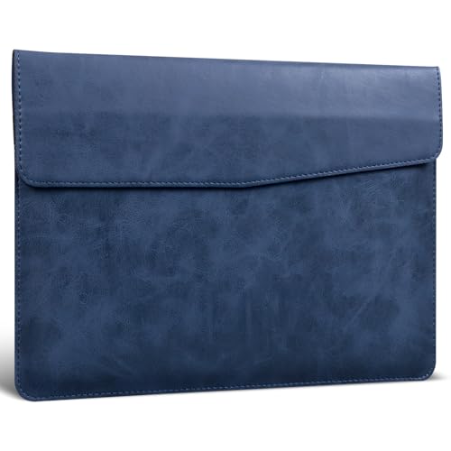 13" Leather Laptop Sleeve for MacBook Neo,MacBook Air/Pro 13" Case | Premium Leather Laptop Cover with Magnetic Buckle Closure,Computer Protective Bag,Blue - color: Blue, size: for MacBook Pro/Air 13"