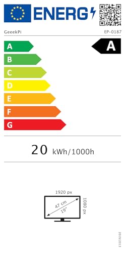 GeeekPi 18.5 inch Portable Monitor 1920x1080 IPS Touchscreen 120HZ 1080P Touch Display with HDMI USB-C, Built-in Speakers, Kickstand VESA for Xbox PS4/5 Laptop Mac PC
