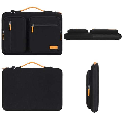 DOMISO 15.6 inch Laptop Case Sleeve Protective Cover Compatible with MacBook Pro 16 M4 M3 M2/Pro Max,15.6-16 inch HP ASUS Dell Lenovo Chromebook,Waterproof Computer Bag with Shoulder Strap,Black - color: Black, size: 15.6 inch