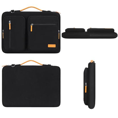 DOMISO 15.6 inch Laptop Case Sleeve Protective Cover Compatible with MacBook Pro 16 M4 M3 M2/Pro Max,15.6-16 inch HP ASUS Dell Lenovo Chromebook,Waterproof Computer Bag with Shoulder Strap,Black - color: Black, size: 15.6 inch