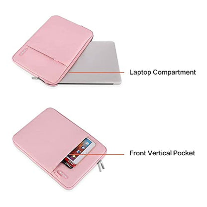 MOSISO Laptop Case 13 inch, Laptop Sleeve Bag with Pocket | Compatible with MacBook Neo A3404 2026/Air/Pro 13 M5/M4/M3/M2/M1 2026-2016, Polyester Vertical Computer Bag, Pink - color: Pink, size: 13 inch
