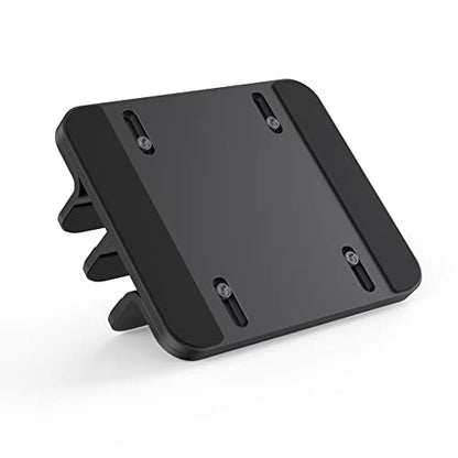 Dual Aluminum Vertical Laptop Stand Organizer, Sturdy Notebook Computer Holder Stand Compatible with New Liquid Retina XDR Apple MacBook Air/Pro/Neo, Mac mini & iPad Pro - Black - color: Black