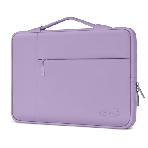 MOSISO Laptop Case 13.3 inch, 13-13.3 inch Laptop Sleeve with Handle Compatible with MacBook Air/Pro 13/Pro 14 M5 M4 M3 M2 M1,HP Dell ASUS Lenovo, Polyester Multifunctional Computer Bag, Purple - color: Purple, size: 13.3 inch