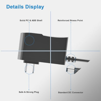 Universal 5V 1A Power Supply Adapter, 5W All-in-one Charger with 8 DC Tips 1000mA, 800mA, 600mA, 400mA, 200mA Available in Clock, Exercise Bike, Router, Security Camera, LED Strip Light, and More