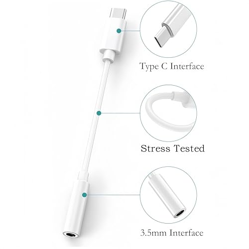 10 Pack Usbc to 3.5mm Jack Audio Adapter,The Headphone Adapter to USB C Compatible with iPhone 17/16/15 Series,Samsung Galaxy S25,S24,S23 Ultra,Note 20,iPad Pro,MacBook,Pixel XL and More - size: 10 Pack usb c to 3.5mm audio adapter