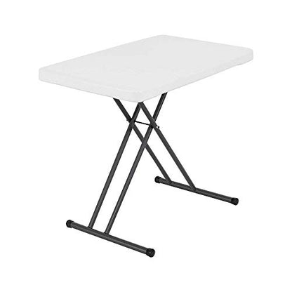 Lifetime 28241 Adjustable Folding Laptop Table TV Tray, 30 Inch, White Granite - color: White Granite, size: 30 Inch