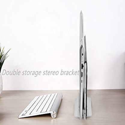 Vertical Adjustable Laptop Stand, Adjustable Laptop Stand Desktop Stand, Adjustable Base Size Compatible for Lenovo/Dell/ASUS Gaming Laptop (up to 17.3 inches) - color: Silver2