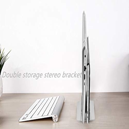 Vertical Adjustable Laptop Stand, Adjustable Laptop Stand Desktop Stand, Adjustable Base Size Compatible for Lenovo/Dell/ASUS Gaming Laptop (up to 17.3 inches) - color: Silver2