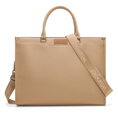 Wrangler Laptop Tote Bag for Women Western Style Work Crossbody Bag - color: Khaki