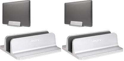 JARLINK Vertical Laptop Stand, Aluminum Laptop Holder Desktop Stand with Adjustable Dock Size (up to 17.3 inches) Compatible with All MacBook/Surface/Dell/Gaming Laptops (Silver) (Pack of 2) - color: Silver, size: 1-slot (Pack of 2)