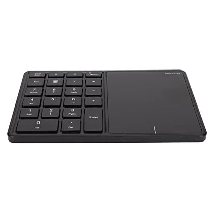 Dioche Numeric Keypad Touchpad 22 Keys Dual Modes BT 2.4G USB Number Pad Portable ABSType C Charging for Office Use (Black)