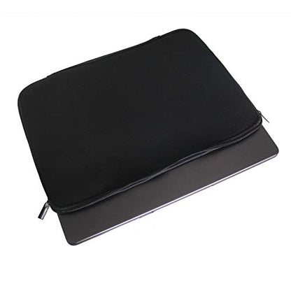 17 17.3 17.4 inch Laptop Sleeve Black Water-Resistant Neoprene Notebook Computer Briefcase Carrying Bag/Pouch Cover with 4 Elastic Bands for Acer/Asus/Dell/Lenovo/HP/Toshiba/MSI - size: Standard 17 inch
