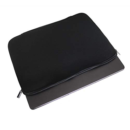 12 inch Laptop Sleeve Black Neoprene Notebook Carrying Bag/Pouch Cover with 4 Elastic Bands for 11.6" MacBook Air ASUS Dell HP Acer Samsung Chromebook/12.3" Microsoft Surface Pro 6 4 - size: Standard 12 inch