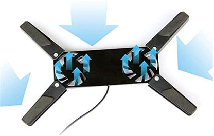 USB Cooling Fan Portable Convenient Notebook Cooler Cooling Pad Stand Double Fans for Notebook Laptop ?