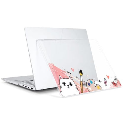 Batianda Creative Case for ASUS Zenbook 14 OLED 2024 2025, Artist Cat | Model UX3405×× / UM3406××, Slim Plastic Hard Shell, Artistic Designs, Ultra-Thin Lightweight Laptop Case - color: Artist Cat