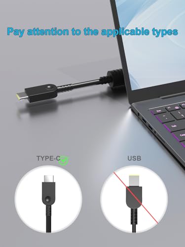New Slim 140W Watt USB-C AC Charger Compatible with Lenovo Slim Pro 7 9, Yoga Pro 9 7 7i 9i, Legion 9, Legion Pro 5 5i 7 7i, ThinkPad Z16, Yoga Slim 7 5 Laptop Type C Power Adapter