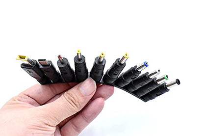 10-in-1 Universal DC Plugs Female to Male Power Supply Adapter Jack Connector Tips for Laptop