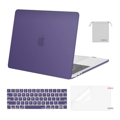 MOSISO Compatible with MacBook Pro 13 inch Case M2 M1 2026 2025 2024-2016 | A2338 A2251 A2289 A2159 A1989 A1708 A1706, Plastic Hard Shell&Keyboard Cover&Screen Film&Storage Bag, Imperial Purple - color: Imperial Purple