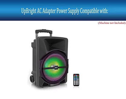 UpBright 9V AC/DC Adapter Compatible with Pyle PPHP1544B PYPPHP1544B 7.4V 2200mAh Li-ion Battery 1200W Wireless BT Streaming Loudspeaker Speaker PyleUSA PRTPPHP1544ADP 1.5A Power Supply Cord Charger