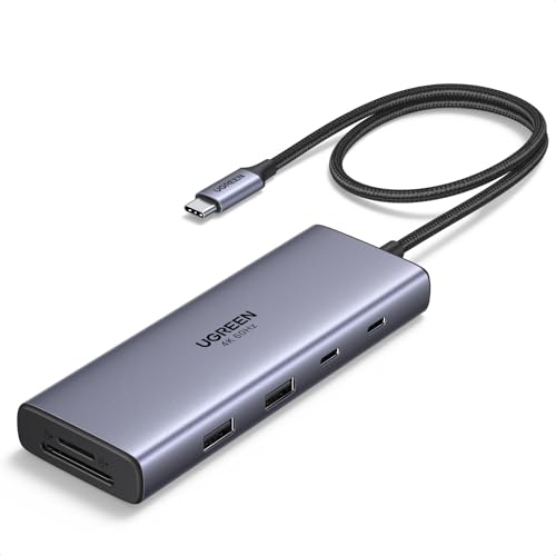UGREEN 9-in-1 USB C Docking Station, Dual Monitor 4K@60Hz, USB C Hub with 2xHDMI, 5Gbps USB-A&C Data Ports, 100W PD, SD/TF 3.0, 15'' Cable, Revodok Pro Laptop USB-C Dock for HP, Thinkpad,Dell and More