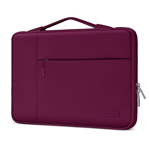 MOSISO Laptop Case 13.3 inch, 13-13.3 inch Laptop Sleeve with Handle Compatible with MacBook Air/Pro 13/Pro 14 M5 M4 M3 M2 M1,HP Dell ASUS Lenovo, Polyester Multifunctional Computer Bag, Burgundy - color: Burgundy, size: 13.3 inch